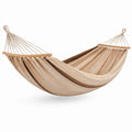 Amaca in Cotone con Barre in Legno 200x150 cm Beige