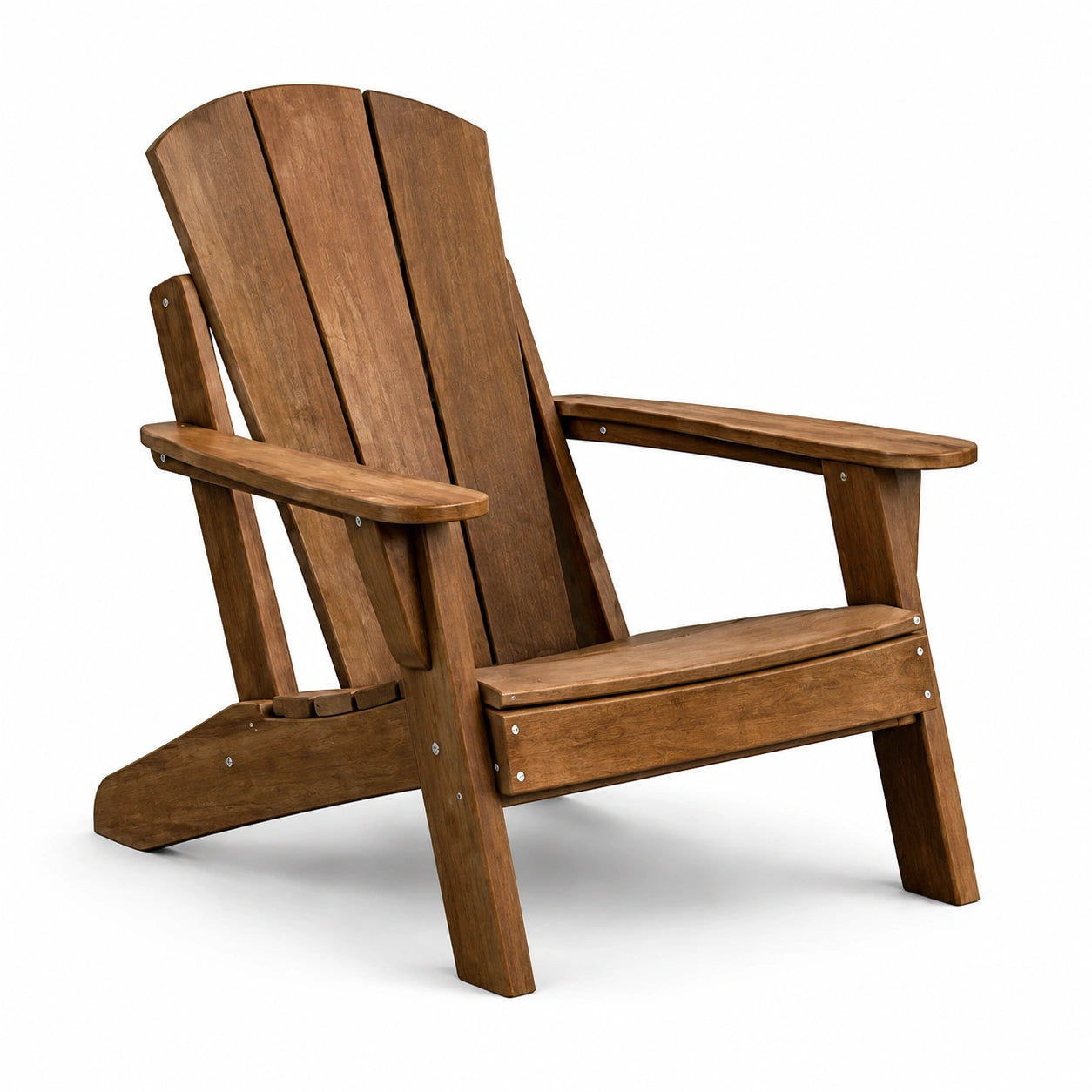 Sedia Adirondack esterna in legno massello d'acacia marrone